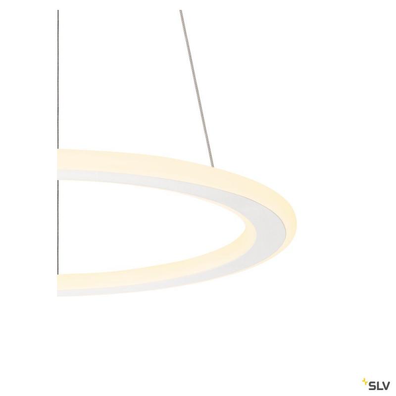 SLV 1007856 ONE FLAT PD, single, Pendelleuchte, Pendellänge 180 cm, 2700/3000 K, PHASE, weiß