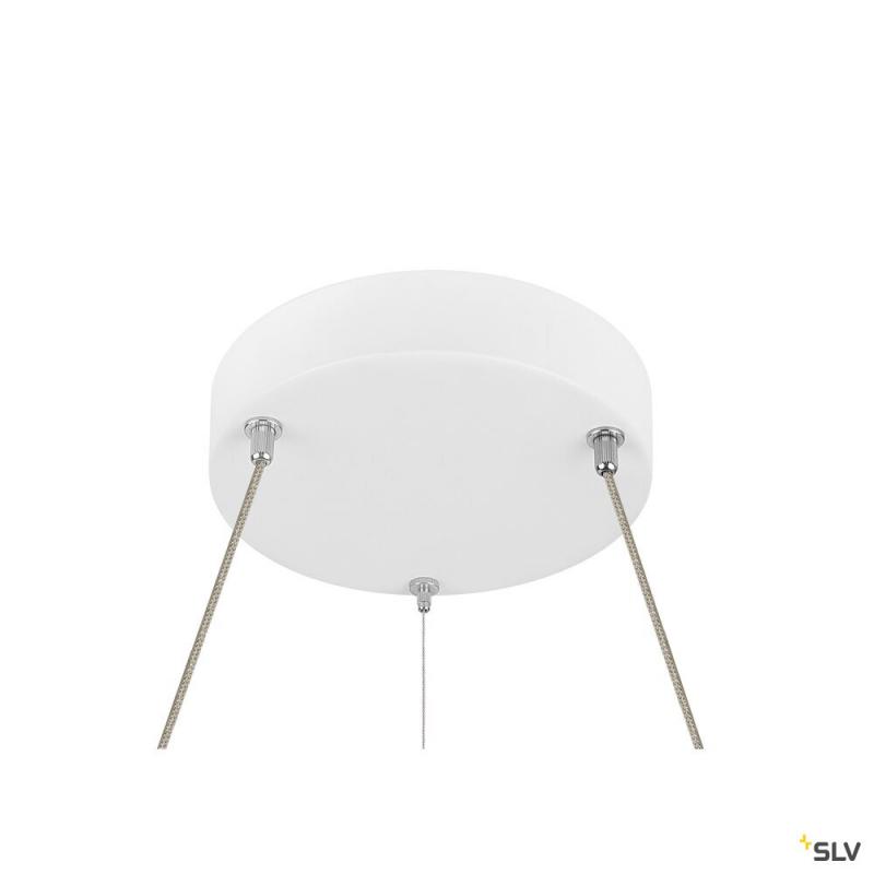 SLV 1007856 ONE FLAT PD, single, Pendelleuchte, Pendellänge 180 cm, 2700/3000 K, PHASE, weiß
