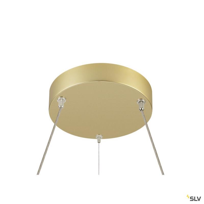 SLV 1007857 ONE FLAT PD, single, Pendelleuchte, Pendellänge 180 cm, 2700/3000 K, PHASE, messing