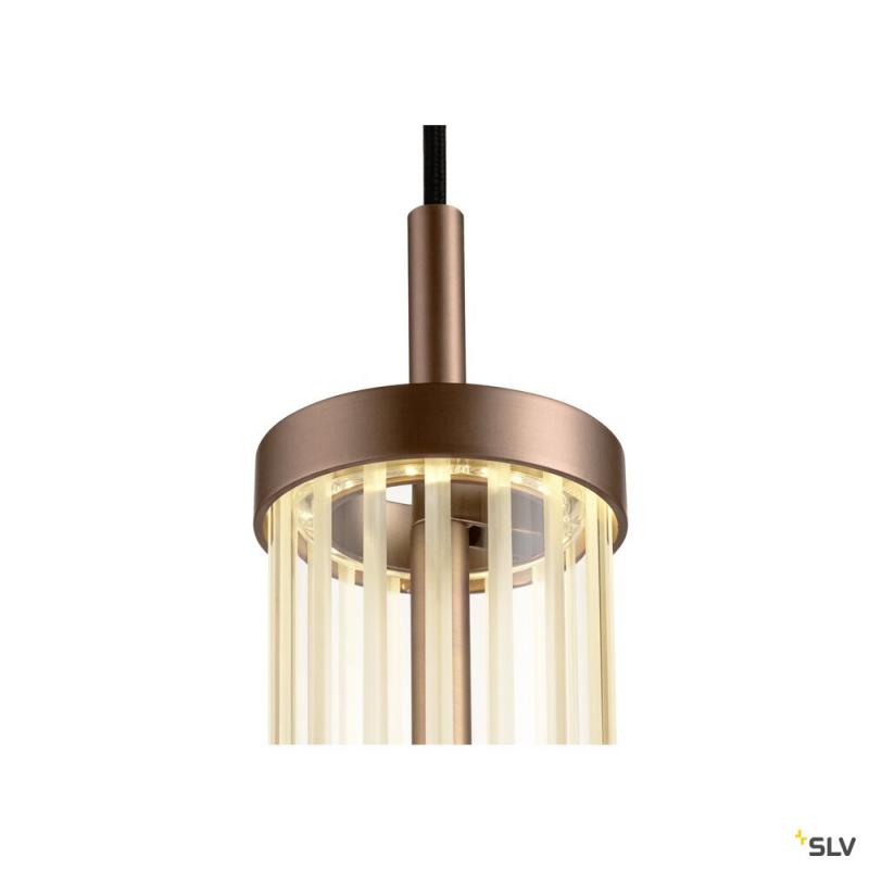 SLV 1008034 QUIMERA, Pendelleuchte, Pendellänge 150 cm, 2700/3000 K, PHASE, dunkel kupfer