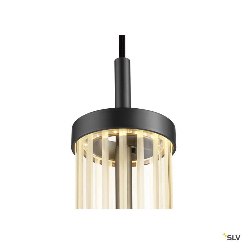 SLV 1008041 QUIMERA, 1~ Pendelleuchte, Pendellänge 150 cm, 2700 K, PHASE, dunkel bronze