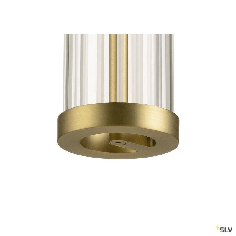 SLV 1008042 QUIMERA, 1~ Pendelleuchte, Pendellänge 150 cm, 2700 K, PHASE, gebürstet messing