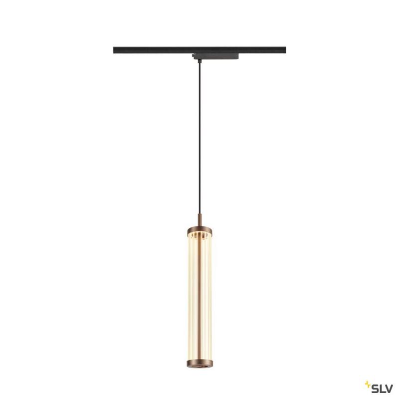 SLV 1008043 QUIMERA, 1~ Pendelleuchte, Pendellänge 150 cm, 2700 K, PHASE, dunkel kupfer