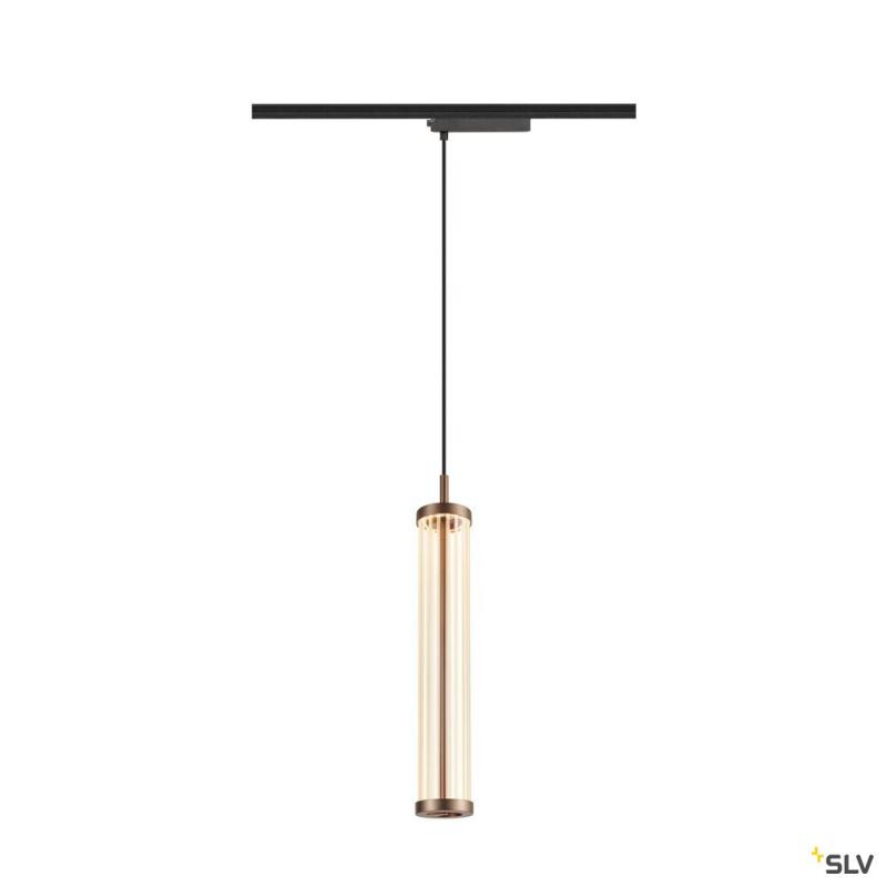 SLV 1008043 QUIMERA, 1~ Pendelleuchte, Pendellänge 150 cm, 2700 K, PHASE, dunkel kupfer
