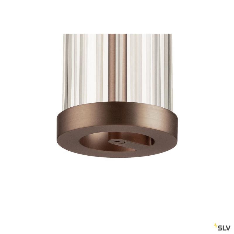 SLV 1008043 QUIMERA, 1~ Pendelleuchte, Pendellänge 150 cm, 2700 K, PHASE, dunkel kupfer