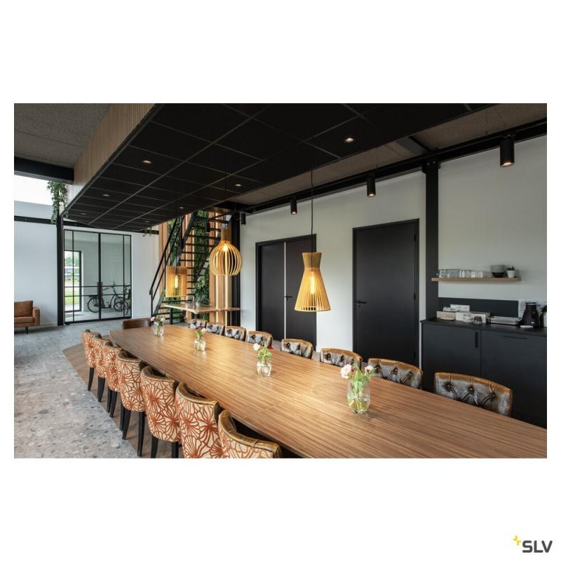 SLV 1008047 WUD, Pendelleuchte, E27, cylindrical, offenes Kabelende, 1 x max. 60 W, schwarz