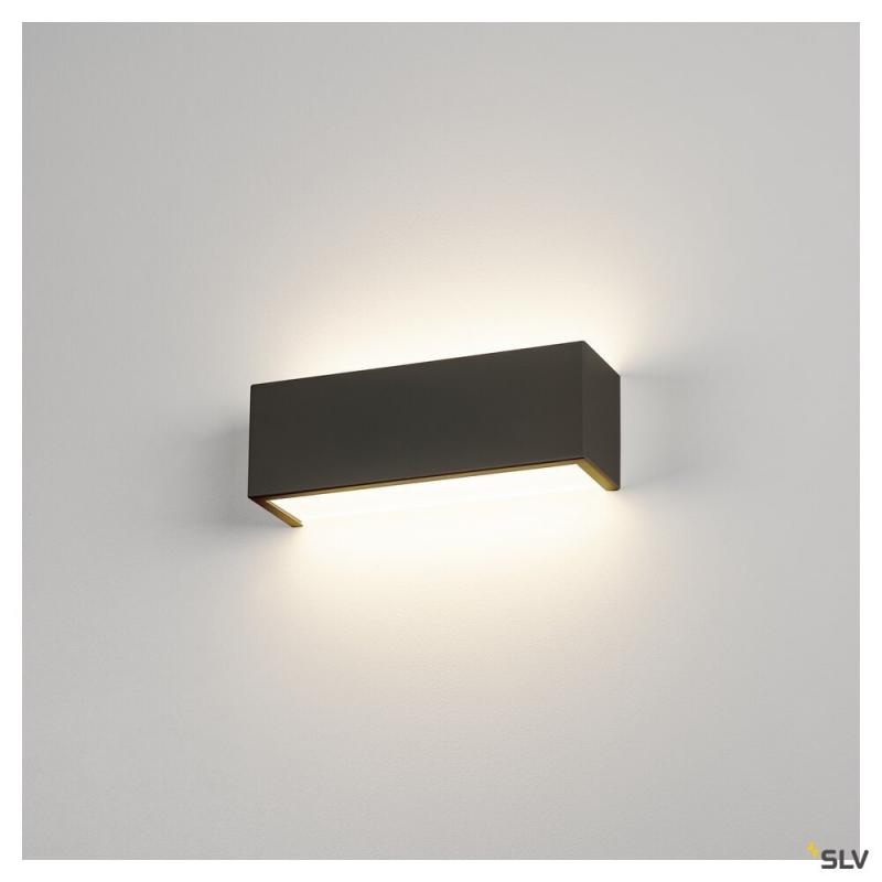 SLV 1008071 CHROMBO, Wandaufbauleuchte, quadratisch, 3000 K, 8 W, PHASE, 120°, schwarz