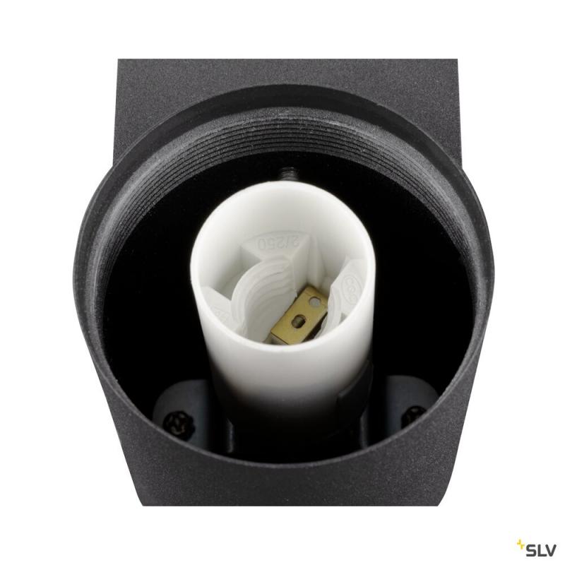 SLV 1008104 VARYT, Wandaufbauleuchte, rund, 1x max. 6 W, E14, schwarz