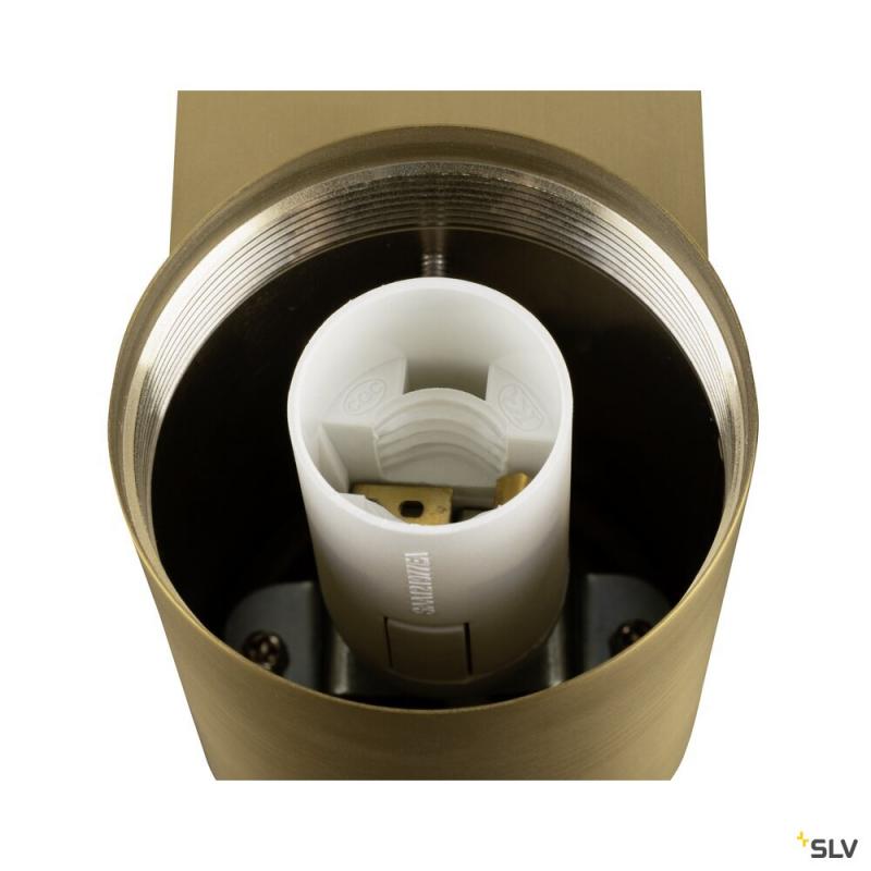SLV 1008107 VARYT, Wandaufbauleuchte, rund, 1x max. 6 W, E14, messing