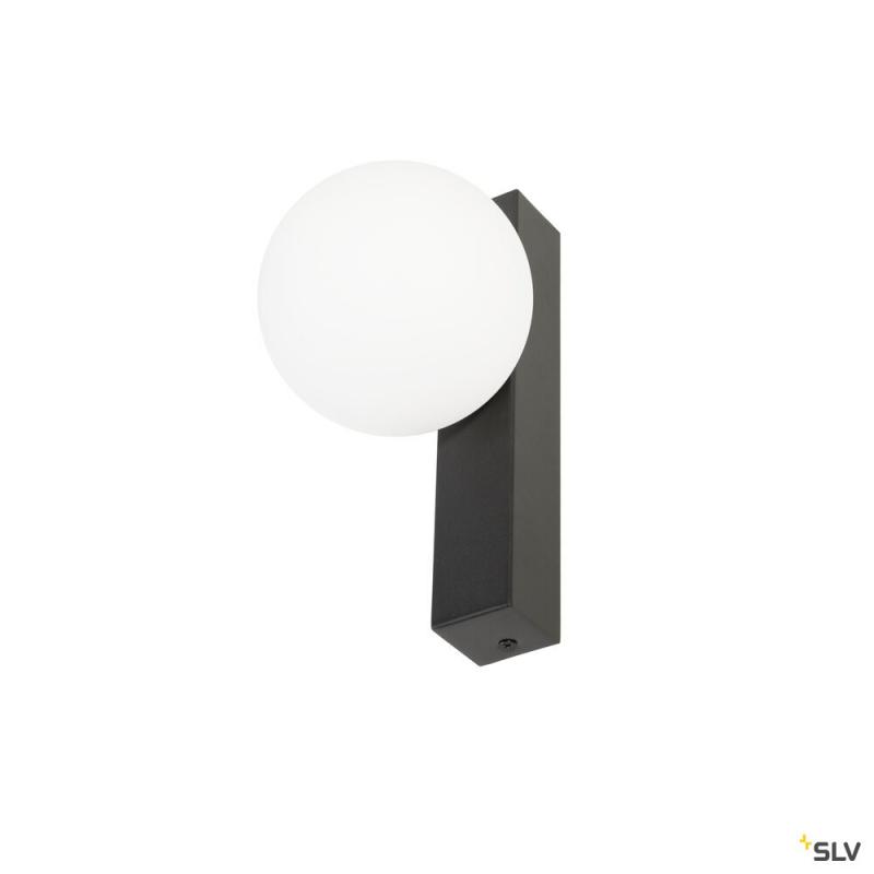 SLV 1008123 SUN, Wandaufbauleuchte, eckig, 1x max. 40 W, LED-Leuchtmittel, G9, PHASE, schwarz