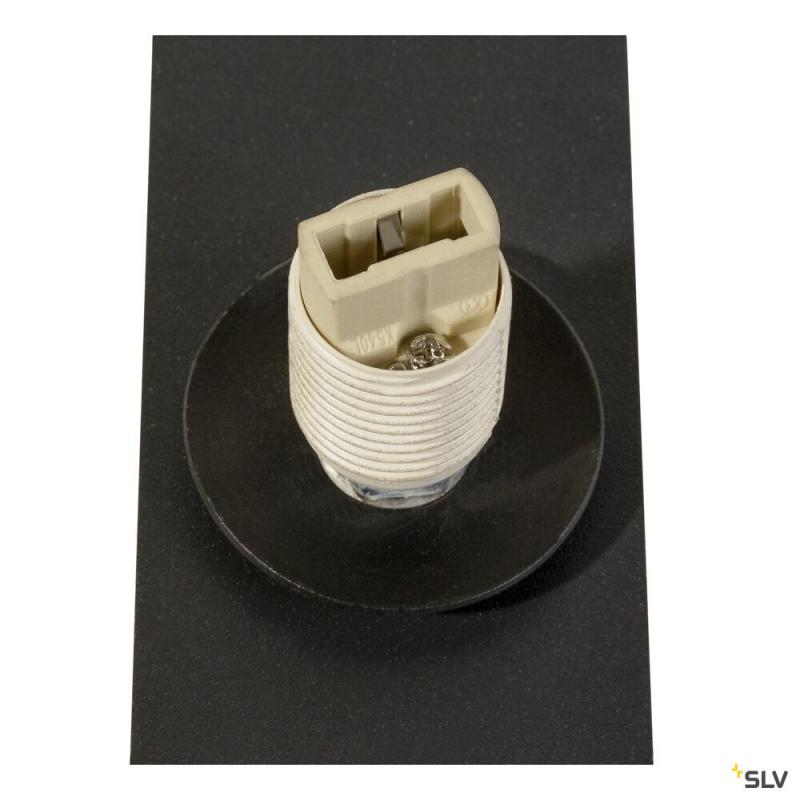 SLV 1008123 SUN, Wandaufbauleuchte, eckig, 1x max. 40 W, LED-Leuchtmittel, G9, PHASE, schwarz