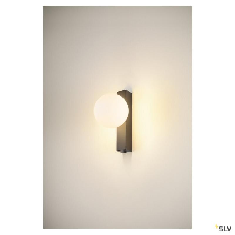 SLV 1008123 SUN, Wandaufbauleuchte, eckig, 1x max. 40 W, LED-Leuchtmittel, G9, PHASE, schwarz