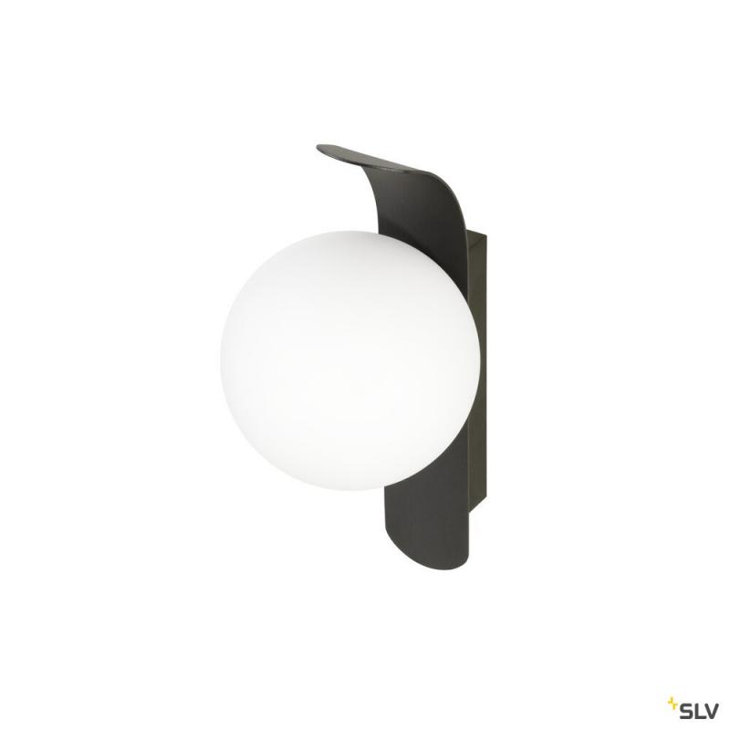 SLV 1008124 SUN, Wandaufbauleuchte, rund, 1x max. 40 W, LED-Leuchtmittel, G9, PHASE, schwarz