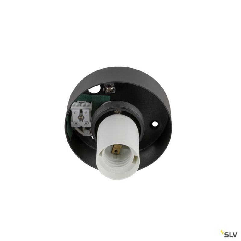 SLV 1008125 SUN 20, Deckenaufbauleuchte, rund, 1x max. 60 W, E27, schwarz