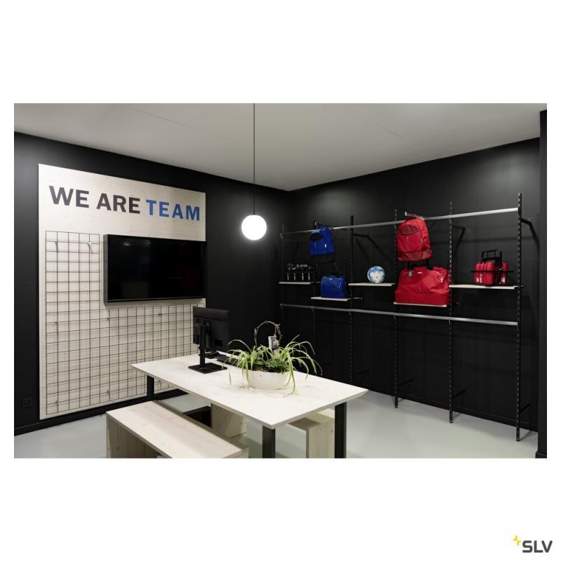 SLV 1008139 SUN 20, Pendelleuchte, E27, offenes Kabelende, 1x max. 40 W, matt schwarz