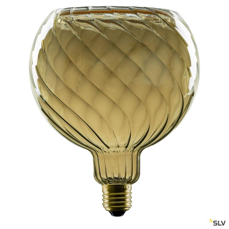 SLV 1008151 LED Floating Globe 150 twisted, LED-Leuchtmittel, smokey grey, E27, PHASE, 6 W, 1900 K