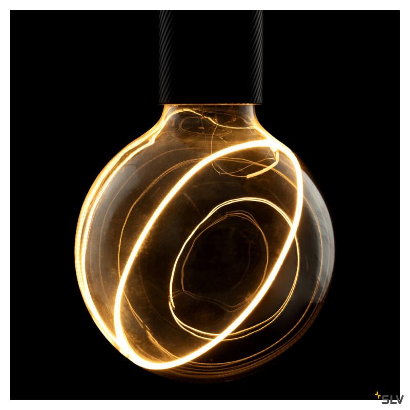 SLV 1008160 LED Illusion Globe 125 slanting top, LED-Leuchtmittel, smokey, E27, PHASE, 5 W, 2200 K