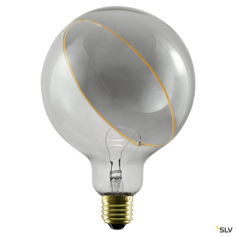 SLV 1008160 LED Illusion Globe 125 slanting top, LED-Leuchtmittel, smokey, E27, PHASE, 5 W, 2200 K
