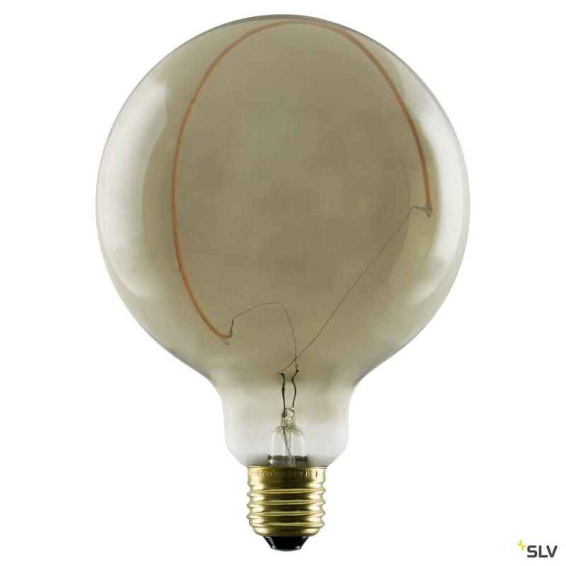 SLV 1008161 LED Illusion Globe 125 Crescent slanting, LED-Leuchtmittel, smokey, E27, PHASE, 6 W, 1900 K