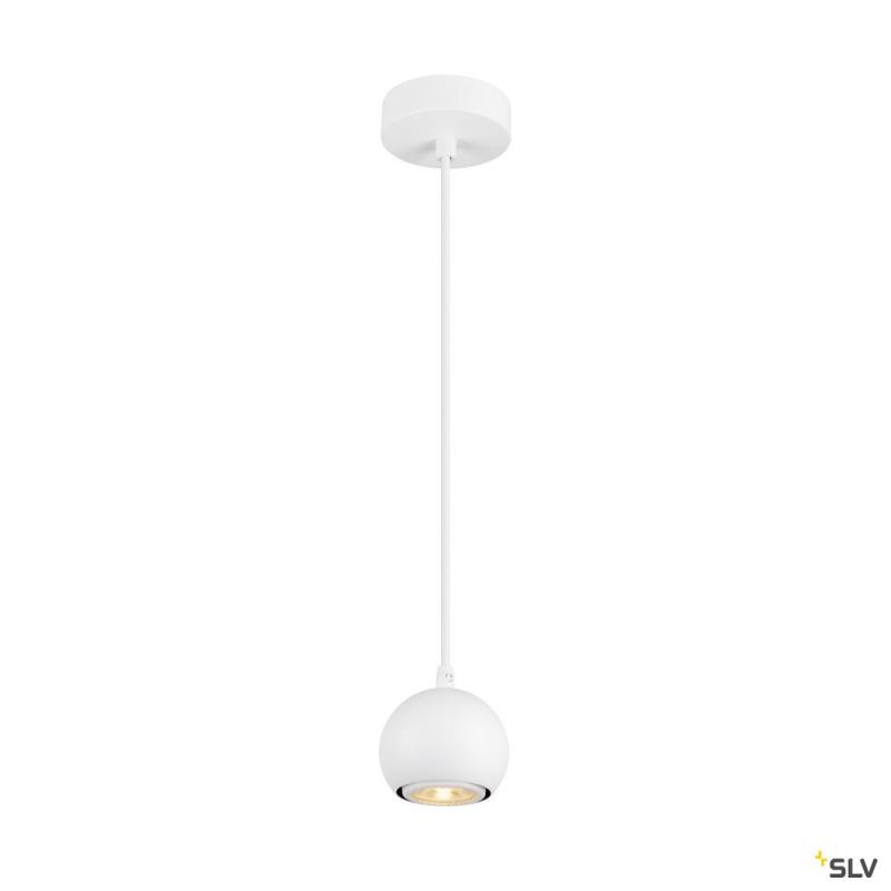 SLV 1008173 LIGHT EYE® 90, Pendelleuchte, GU10, Pendellänge 150 cm, 1x max. 6 W, matt weiß