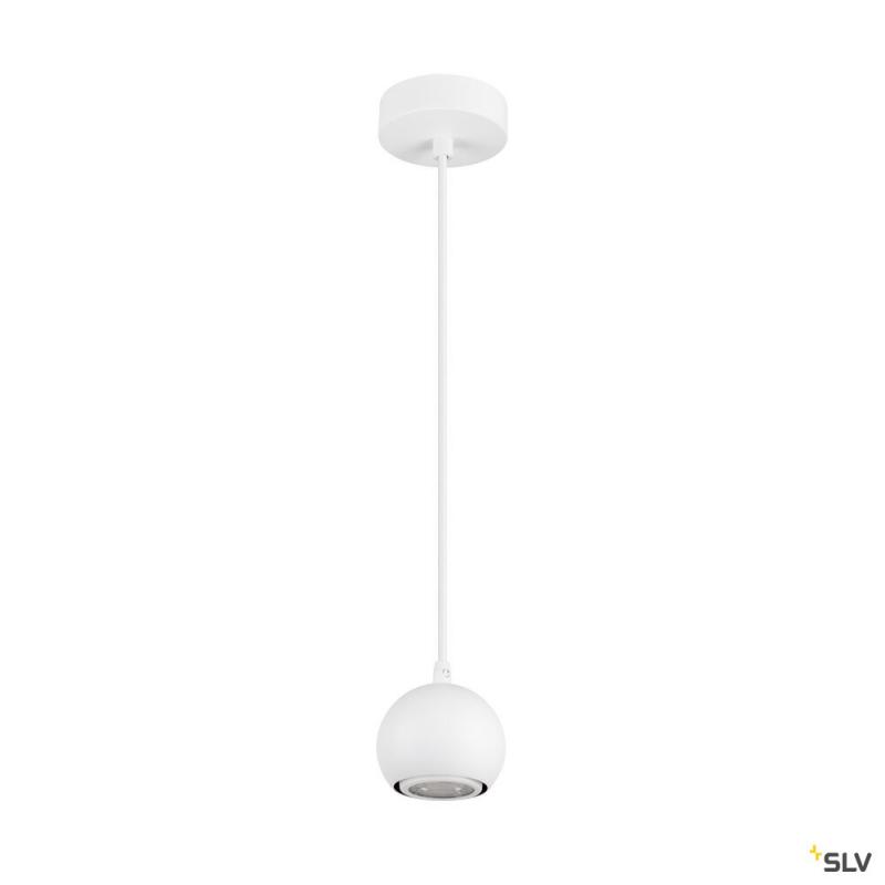 SLV 1008173 LIGHT EYE® 90, Pendelleuchte, GU10, Pendellänge 150 cm, 1x max. 6 W, matt weiß