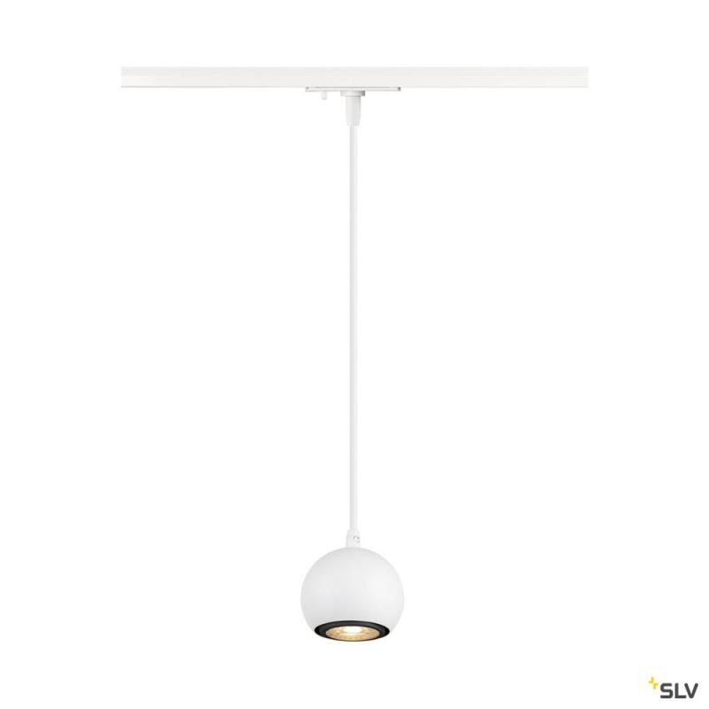 SLV 1008169 LIGHT EYE® 90, 1~ Pendelleuchte, GU10, Pendellänge 150 cm, 1x max. 6 W, matt weiß