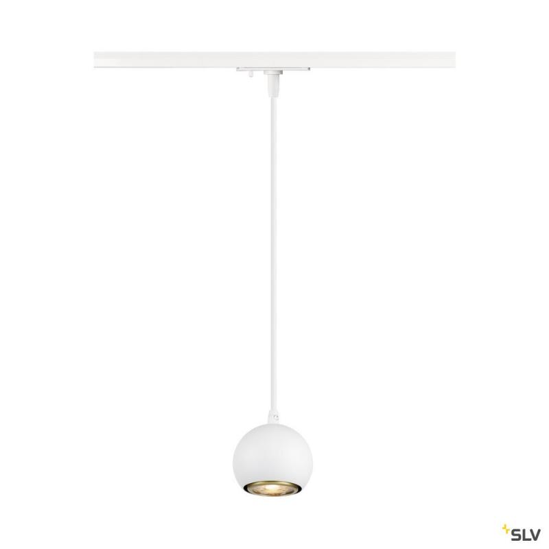 SLV 1008169 LIGHT EYE® 90, 1~ Pendelleuchte, GU10, Pendellänge 150 cm, 1x max. 6 W, matt weiß