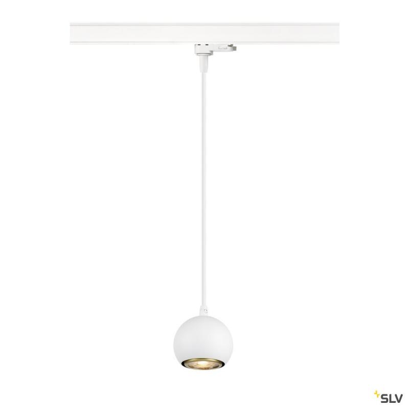 SLV 1008171 LIGHT EYE® 90, 3~ Pendelleuchte, GU10, Pendellänge 150 cm, 1x max. 6 W, matt weiß