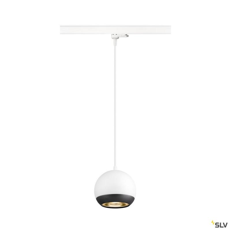 SLV 1008177 LIGHT EYE® 150, 3~ Pendelleuchte, GU10, Pendellänge 150 cm, 1x max. 13 W, matt weiß