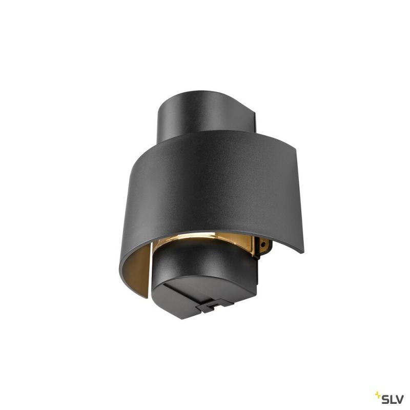 SLV 1008197 PHOTONI CYL, Wandaufbauleuchte, zylindrisch, 1x max. 13 W, E27, schwarz