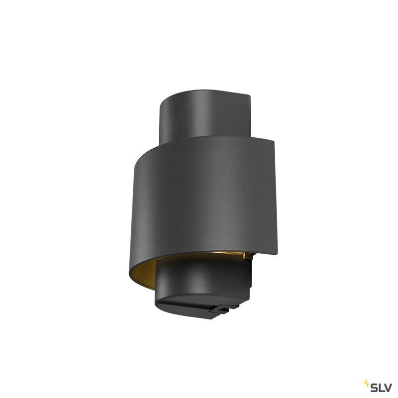 SLV 1008197 PHOTONI CYL, Wandaufbauleuchte, zylindrisch, 1x max. 13 W, E27, schwarz