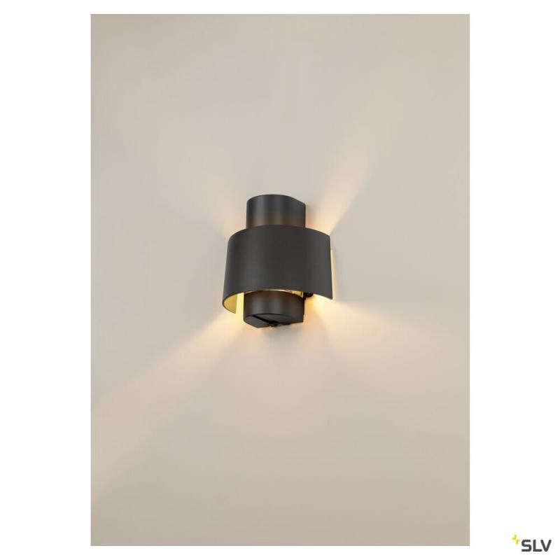 SLV 1008197 PHOTONI CYL, Wandaufbauleuchte, zylindrisch, 1x max. 13 W, E27, schwarz