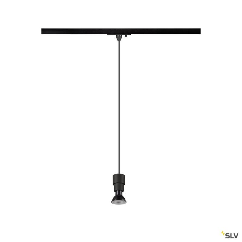 SLV 1008207 PURI 2.0 Basic, 1~ Pendelleuchte, GU10, Pendellänge 200 cm, 1x max. 6 W, schwarz