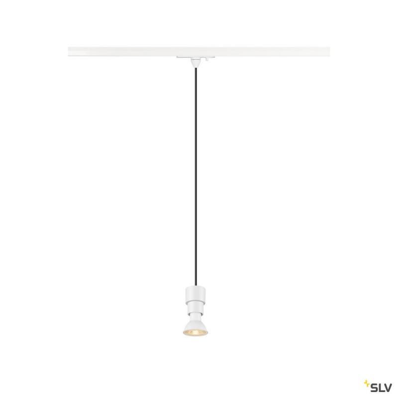 SLV 1008208 PURI 2.0 Basic, 1~ Pendelleuchte, GU10, Pendellänge 200 cm, 1x max. 6 W, weiß