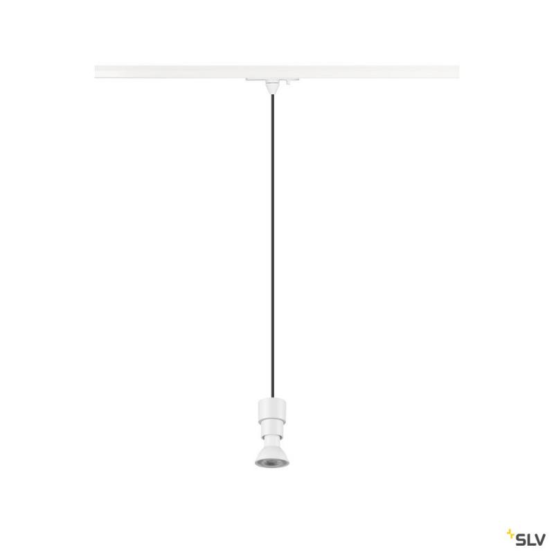 SLV 1008208 PURI 2.0 Basic, 1~ Pendelleuchte, GU10, Pendellänge 200 cm, 1x max. 6 W, weiß