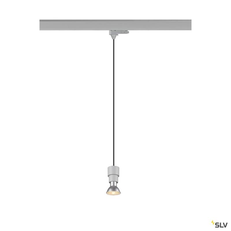 SLV 1008212 PURI 2.0 Basic, 3~ Pendelleuchte, GU10, Pendellänge 200 cm, 1x max. 6 W, grau