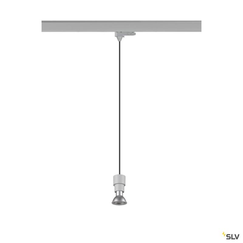 SLV 1008212 PURI 2.0 Basic, 3~ Pendelleuchte, GU10, Pendellänge 200 cm, 1x max. 6 W, grau