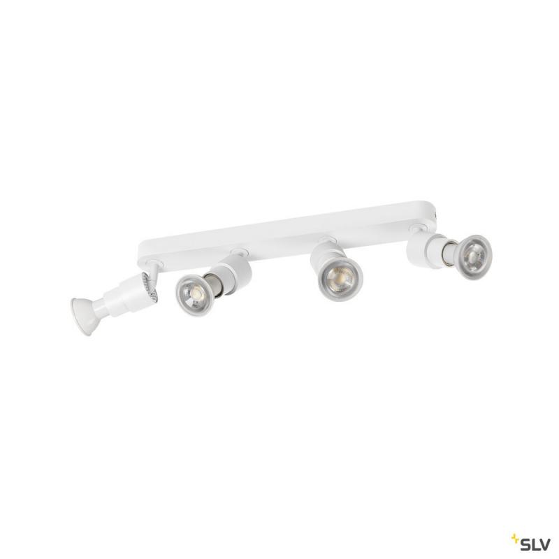SLV 1008238 PURI 2.0 Basic, Wand- und Deckenaufbauleuchte, long, 4 x max. 6 W GU10, weiß