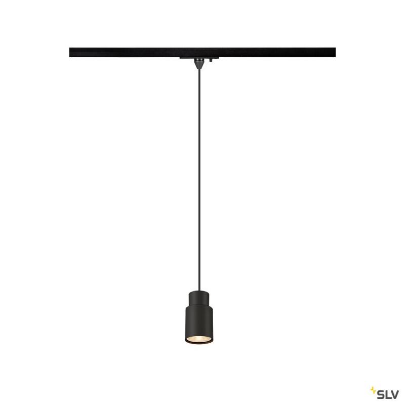SLV 1008254 PURI 2.0 Tube, 1~ Pendelleuchte, GU10, Pendellänge 200 cm, 1x max. 6 W, schwarz