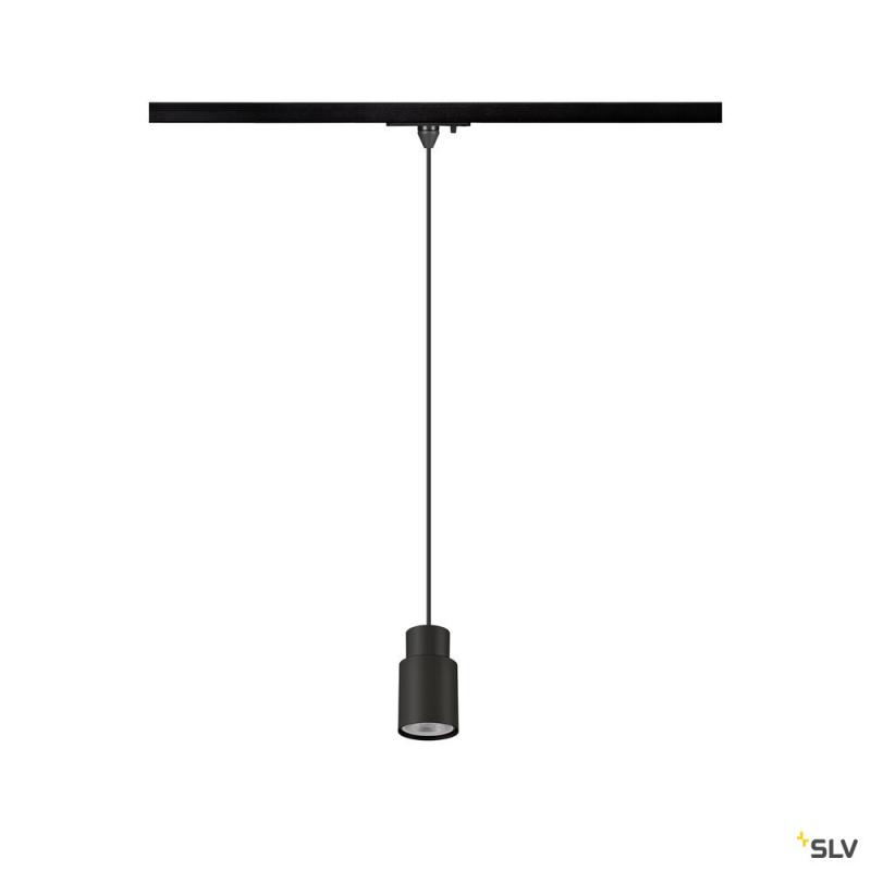 SLV 1008254 PURI 2.0 Tube, 1~ Pendelleuchte, GU10, Pendellänge 200 cm, 1x max. 6 W, schwarz