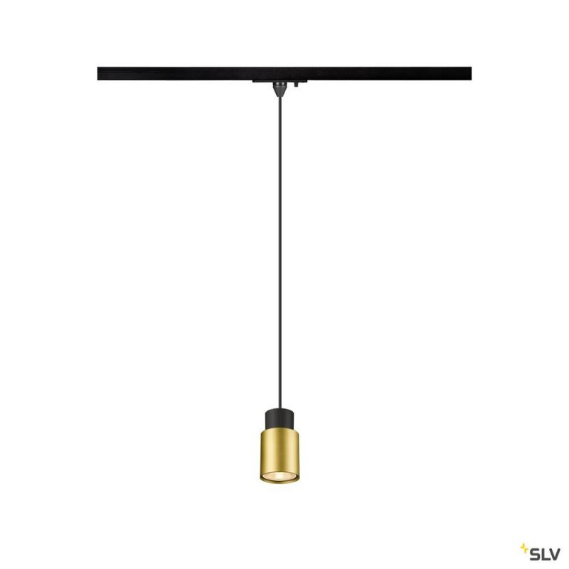 SLV 1008255 PURI 2.0 Tube, 1~ Pendelleuchte, GU10, Pendellänge 200 cm, 1x max. 6 W, schwarz / gold