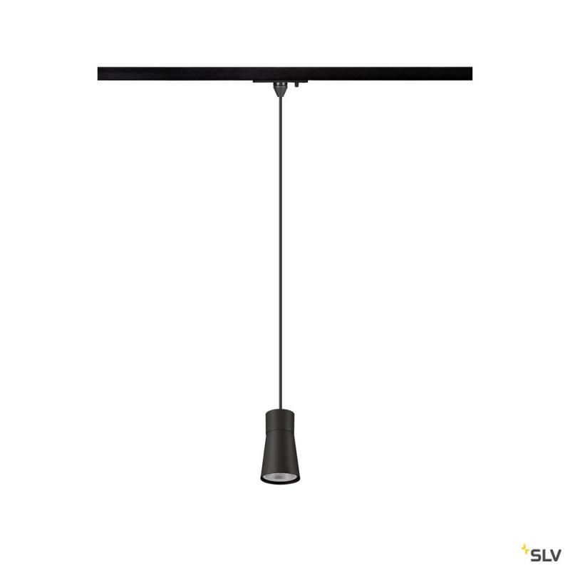 SLV 1008258 PURI 2.0 Cone, 1~ Pendelleuchte, GU10, Pendellänge 200 cm, 1x max. 6 W, schwarz