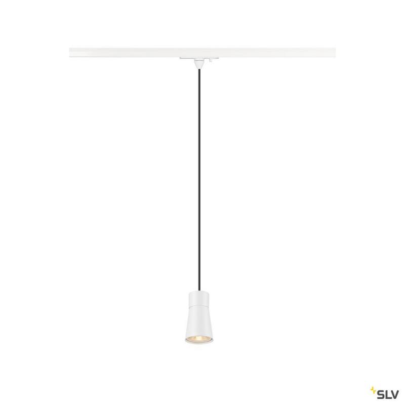 SLV 1008260 PURI 2.0 Cone, 1~ Pendelleuchte, GU10, Pendellänge 200 cm, 1x max. 6 W, weiß
