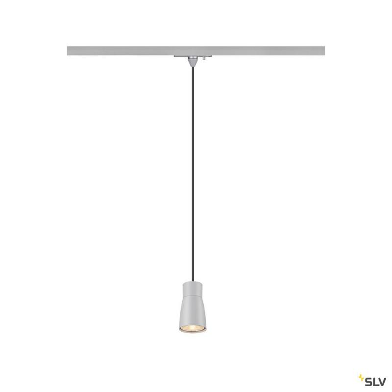 SLV 1008265 PURI 2.0 Dome, 1~ Pendelleuchte, GU10, Pendellänge 200 cm, 1x max. 6 W, grau