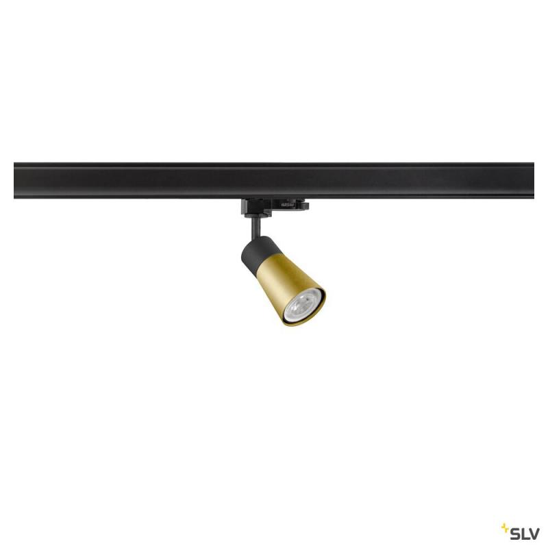 SLV 1008270 PURI 2.0 Cone, 3~ Spot, GU10, 1x max. 6 W, schwarz / gold