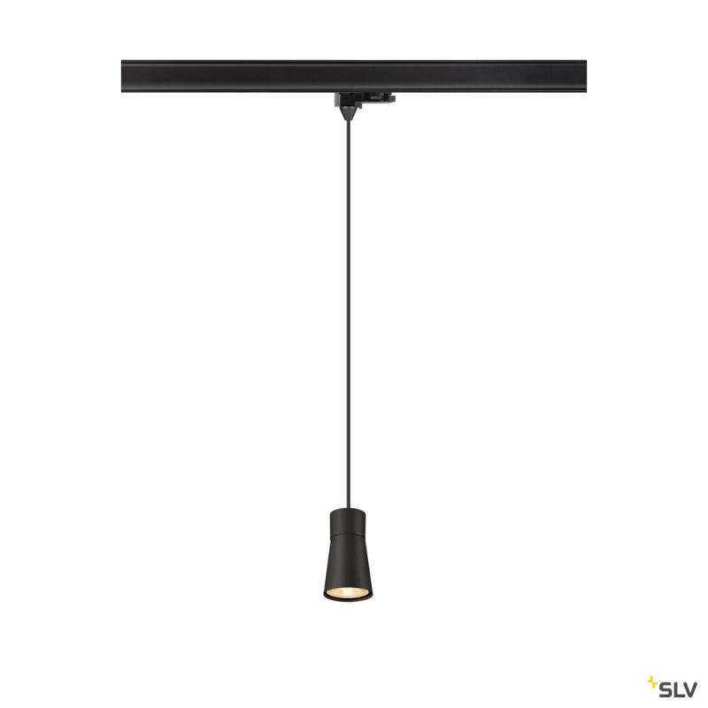 SLV 1008278 PURI 2.0 Cone, 3~ Pendelleuchte, GU10, Pendellänge 200 cm, 1x max. 6 W, schwarz