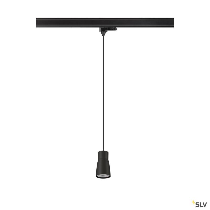 SLV 1008281 PURI 2.0 Dome, 3~ Pendelleuchte, GU10, Pendellänge 200 cm, 1x max. 6 W, schwarz