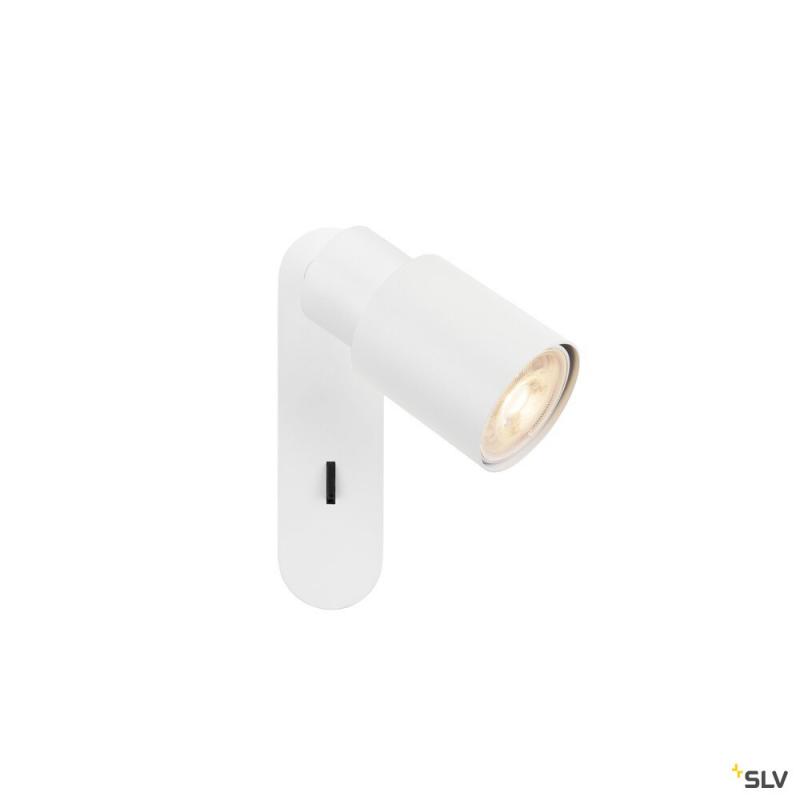 SLV 1008298 PURI 2.0 Tube, Wand- und Deckenaufbauleuchte, Schalter, rechteckig, 1x max. 6 W GU10, weiß
