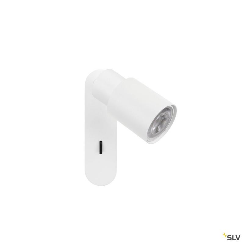 SLV 1008298 PURI 2.0 Tube, Wand- und Deckenaufbauleuchte, Schalter, rechteckig, 1x max. 6 W GU10, weiß