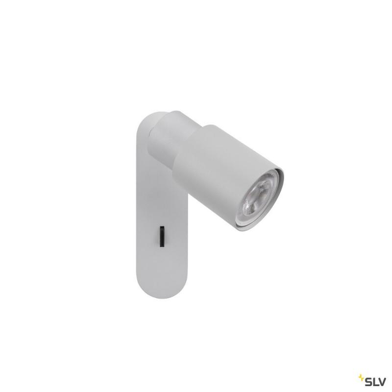 SLV 1008299 PURI 2.0 Tube, Wand- und Deckenaufbauleuchte, Schalter, rechteckig, 1x max. 6 W GU10, grau